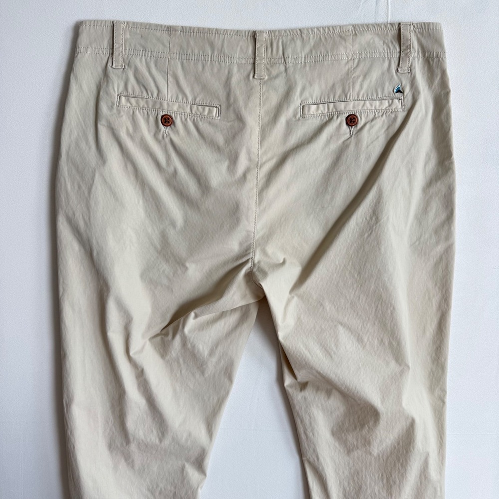 Tailor Vintage Greenwich Slim Fit Pants 36x32 Khaki Tan Airotec Luxe Performance - Picture 6 of 9